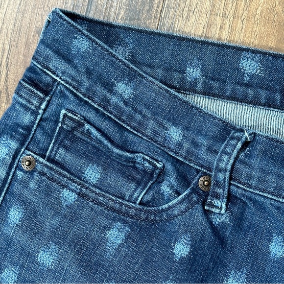 LUCKY BRAND CHARLIE SKINNY Low Rise Ikat Dot Pattern Ankle Jeans 6 / 28 - Picture 4 of 10